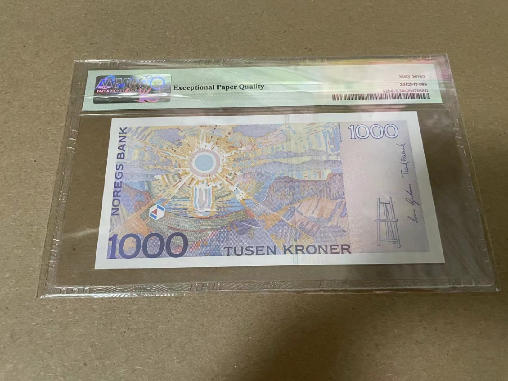 【Blue Auction】✨世界纸币精拍第316期——周日畅拍场 挪威 2004年1000克朗 PMG67EPQ 