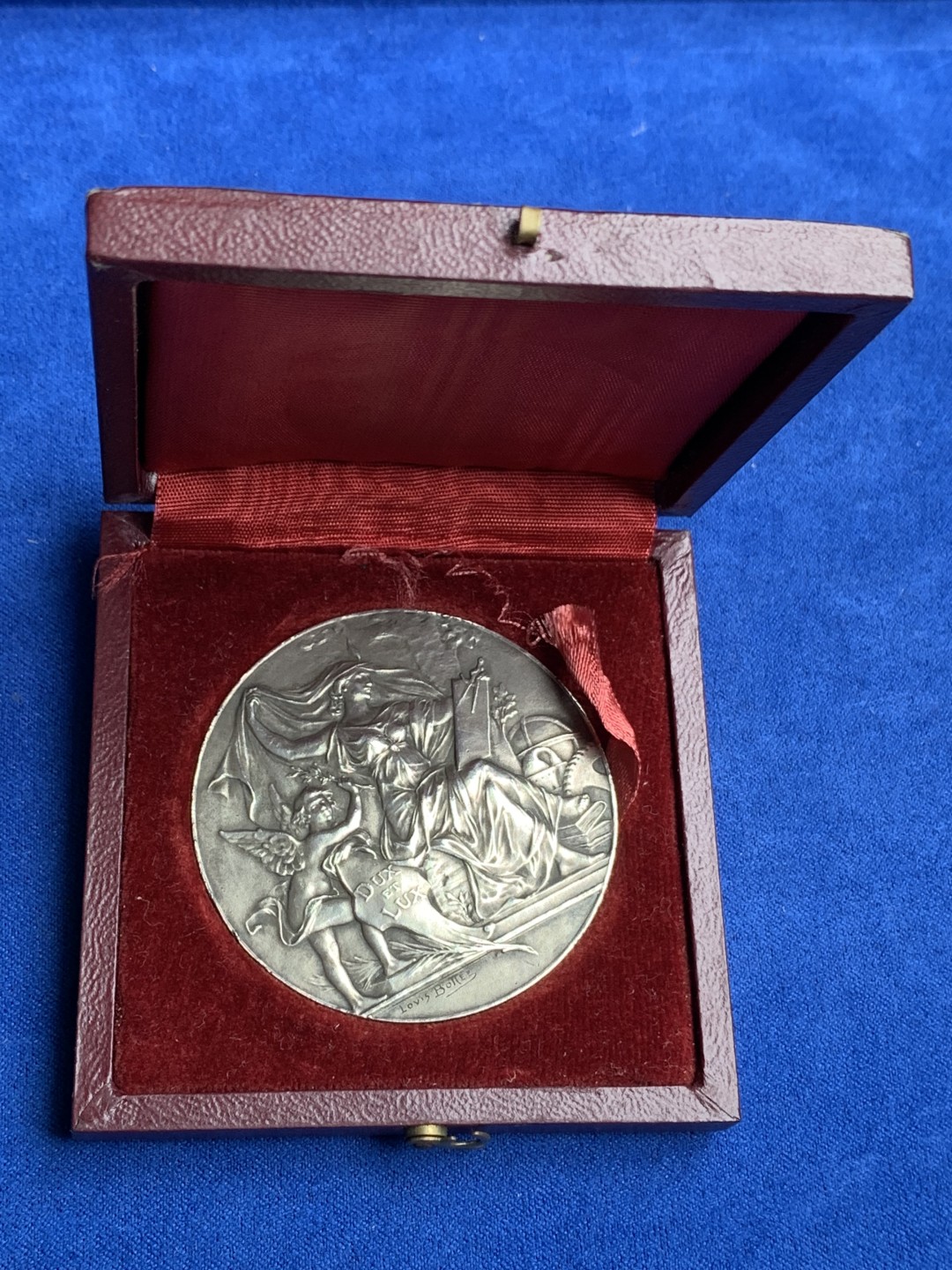 《竞宝斋》第157场-法国八角与章 专场！周日，周一，周四 3场 (全场包邮) 法国银章，鲁昂工业协会，对于科学的奖励，背面是狮身人面的施芬克斯，60.88g，50.3mm，丰饶角边铭