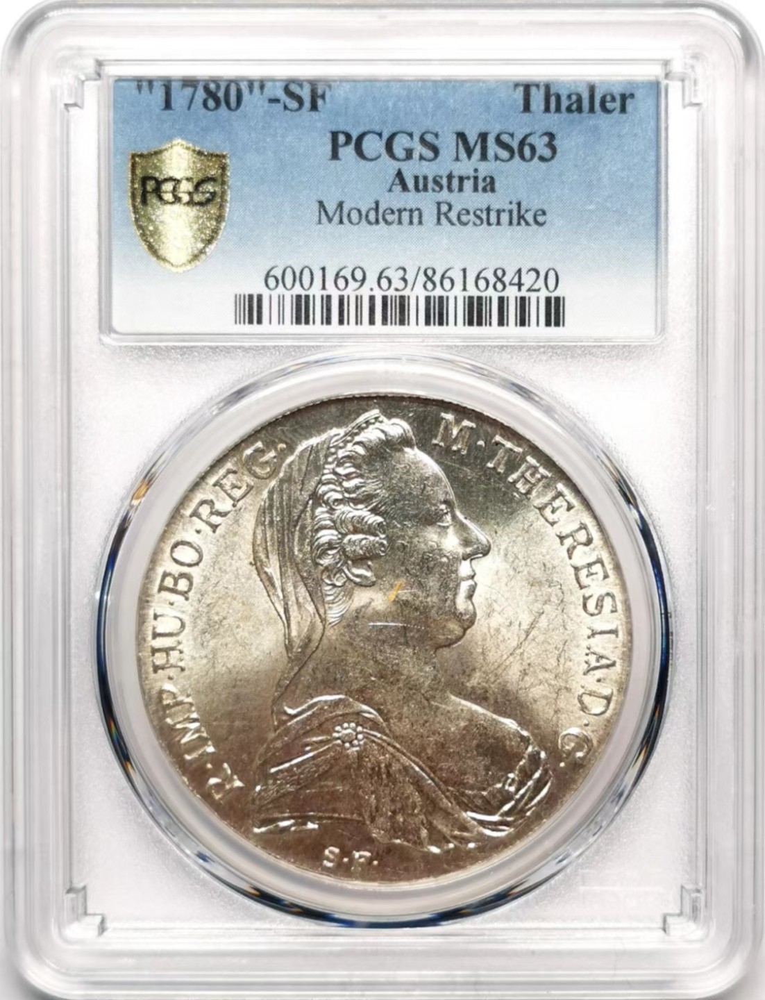 凡希社世界钱币微拍第二百三十六期 1780奥地利特蕾莎泰勒PCGS-MS63现代后铸