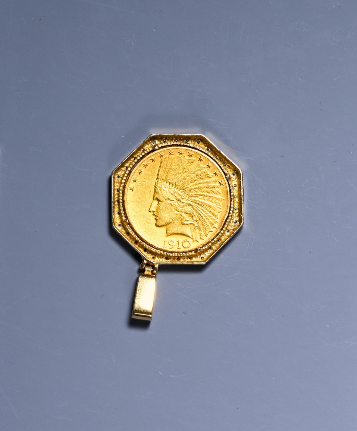 和合永通-杭州宜和2023年春拍古钱，银锭，机制币专场 1910年美国金币吊坠 30.5g