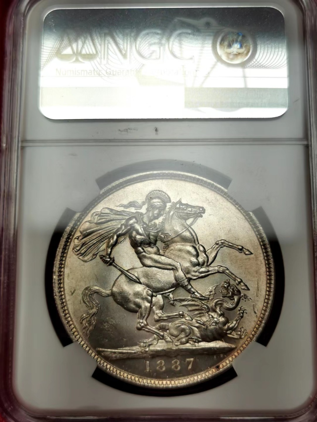 凡希社世界钱币微拍第二百三十六期 荐！1887英国老维高冠马剑NGC-MS64银光凝霜！