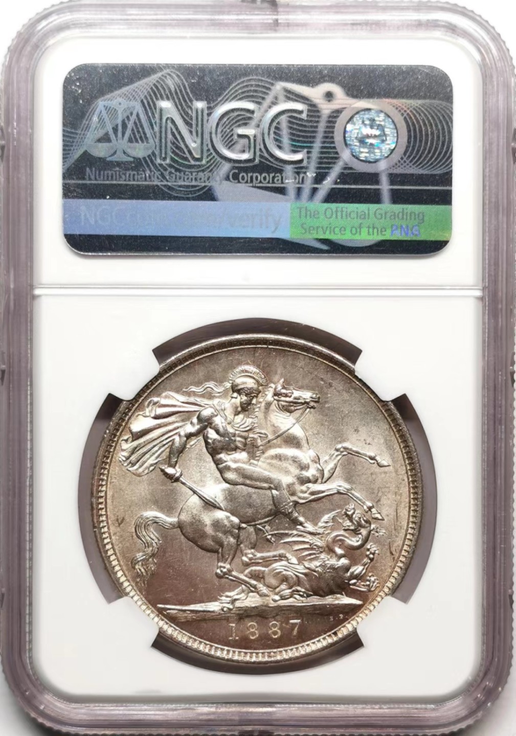 凡希社世界钱币微拍第二百三十六期 荐！1887英国老维高冠马剑NGC-MS64银光凝霜！