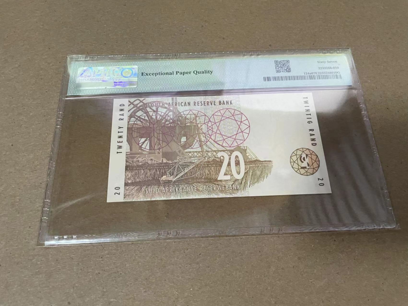 【Blue Auction】✨世界纸币精拍第316期——周日畅拍场 【无47 初版】南非 1993年20兰特 PMG67EPQ 