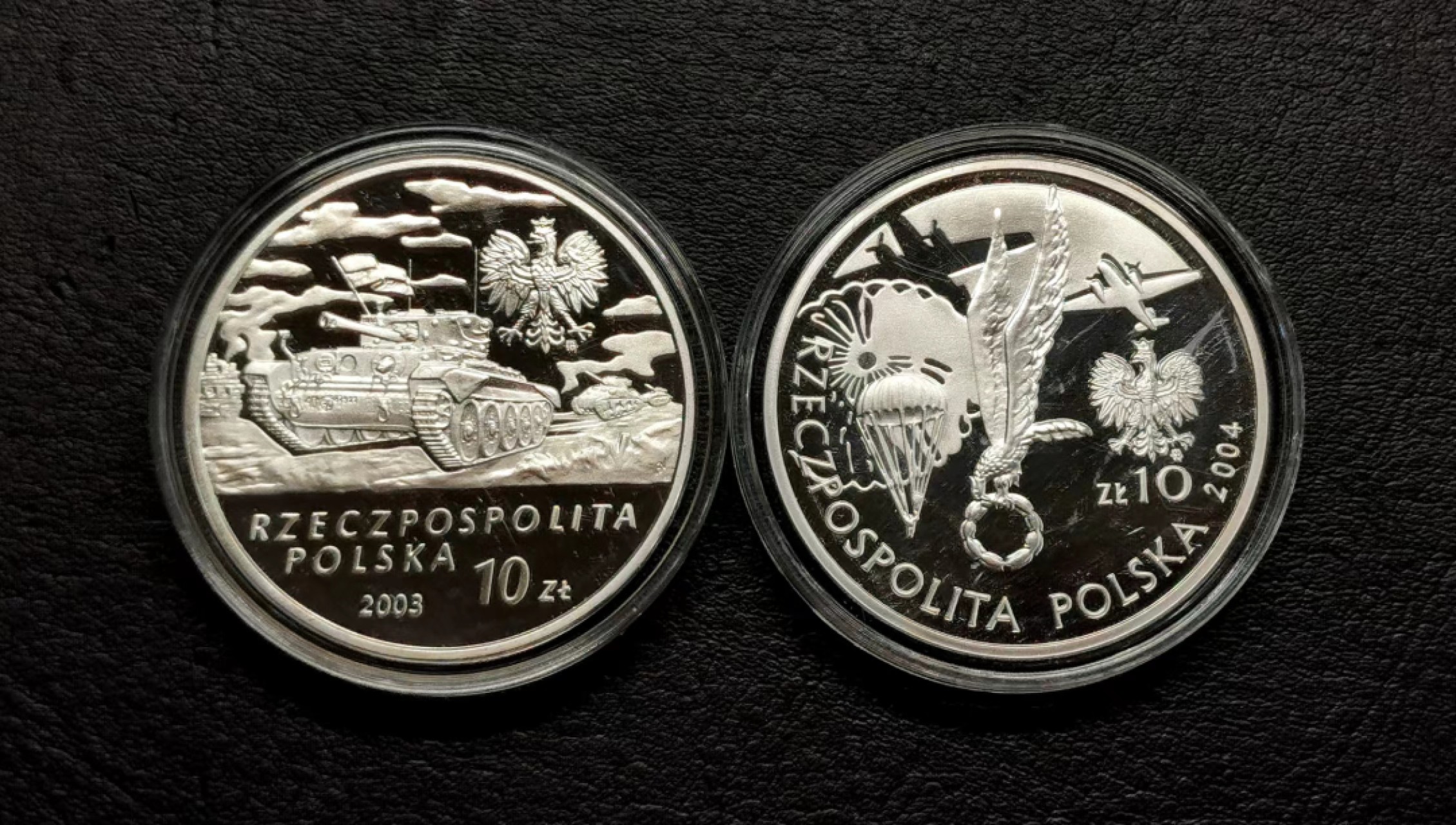 凡希社世界钱币微拍第二百三十六期 波兰二战纪念银币两枚一组