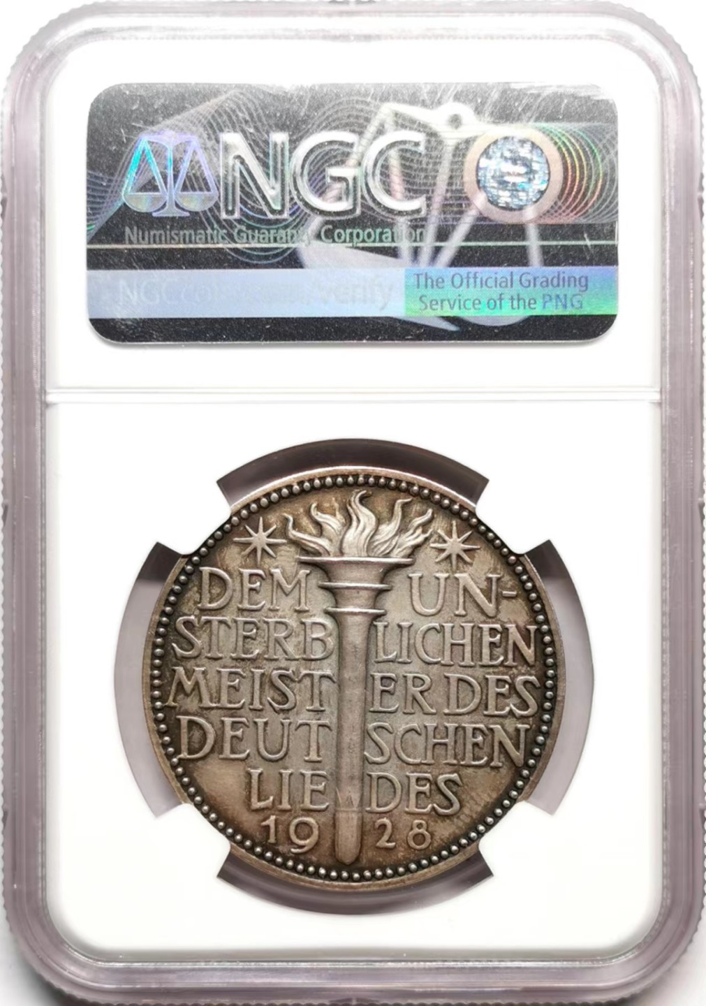 凡希社世界钱币微拍第二百三十六期 1928德国舒伯特纪念银章NGC-MS63