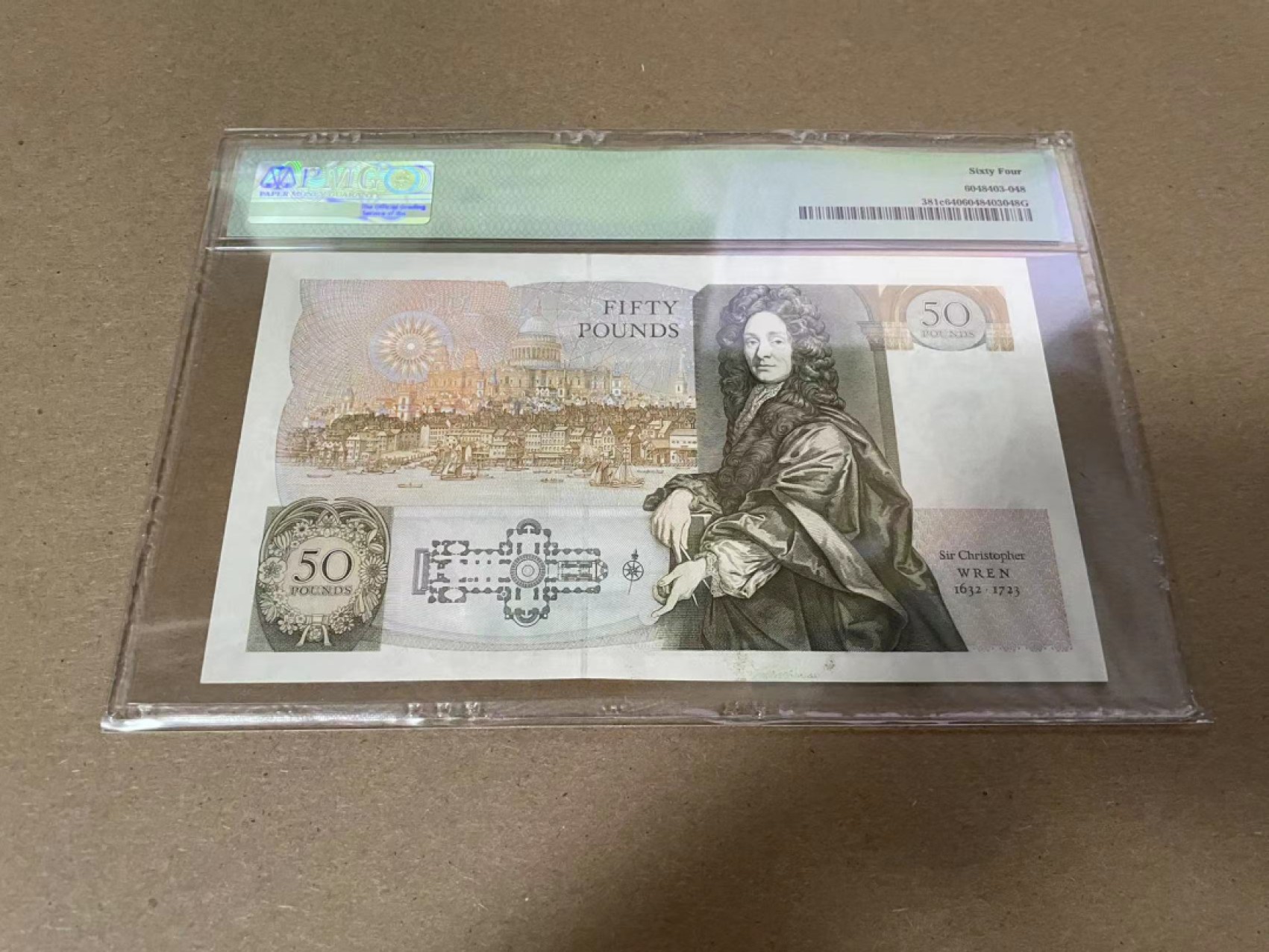 【Blue Auction】✨世界纸币精拍第316期——周日畅拍场 【无47】英国 D序列 1991-93年 50镑 PMG64