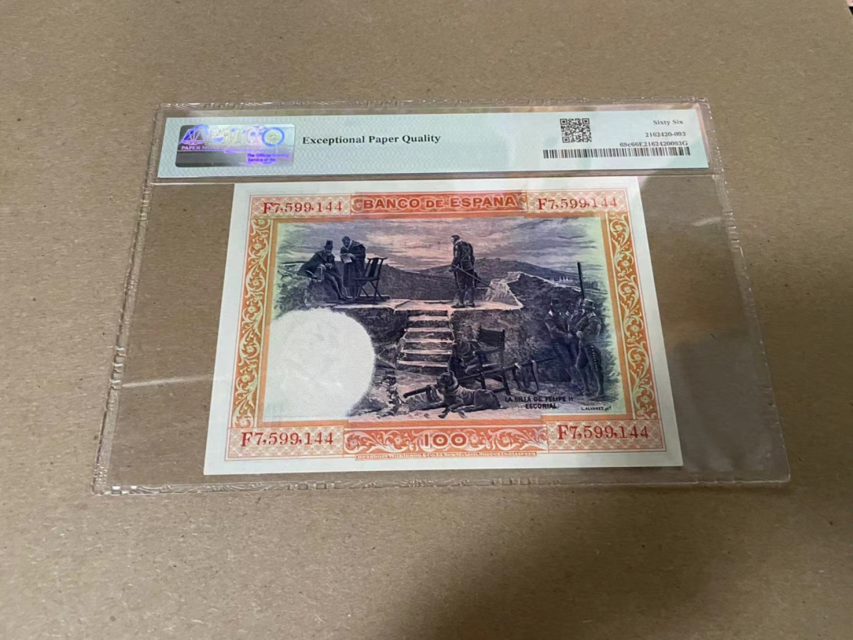【Blue Auction】✨世界纸币精拍第316期——周日畅拍场 西班牙 1925年100比塞塔 PMG66EPQ 
