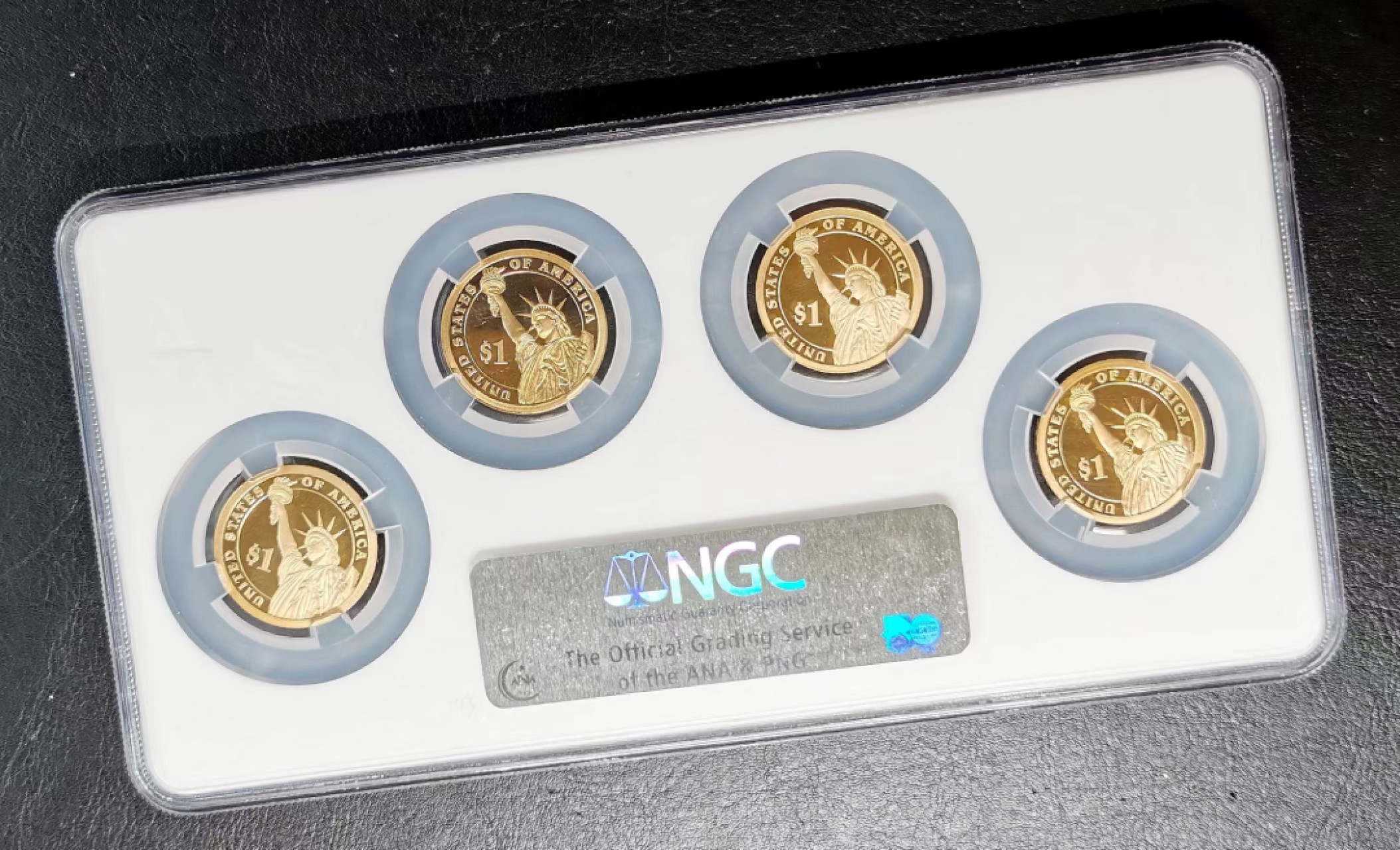 凡希社世界钱币微拍第二百三十六期 2007美国总统纪念DOLLAR四枚套NGC-PF69UC