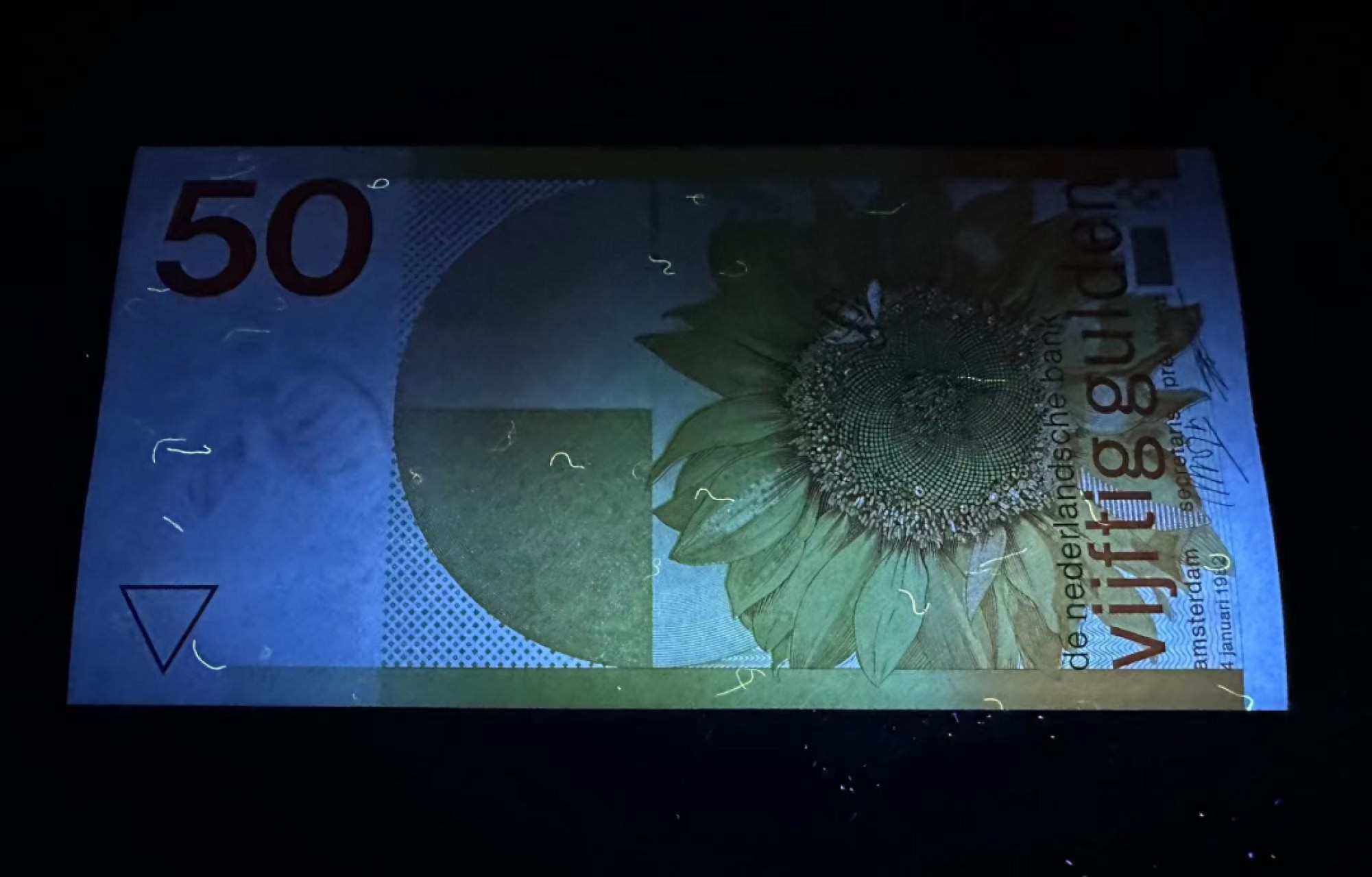 【Blue Auction】✨世界纸币精拍第316期——周日畅拍场 荷兰 1982年50盾 向日葵 全新UNC