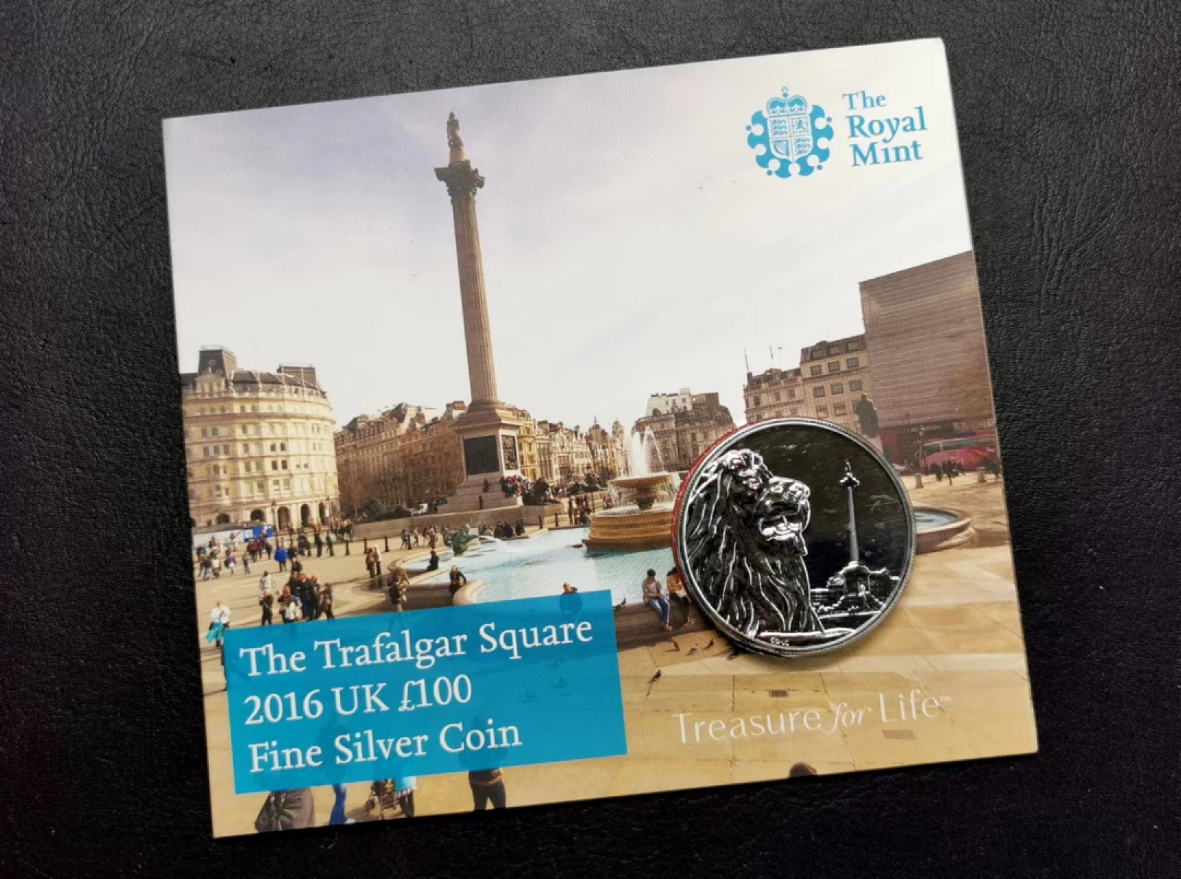 凡希社世界钱币微拍第二百三十六期 2016英国特拉法加尔广场100镑纪念银币BU塑封小开裂