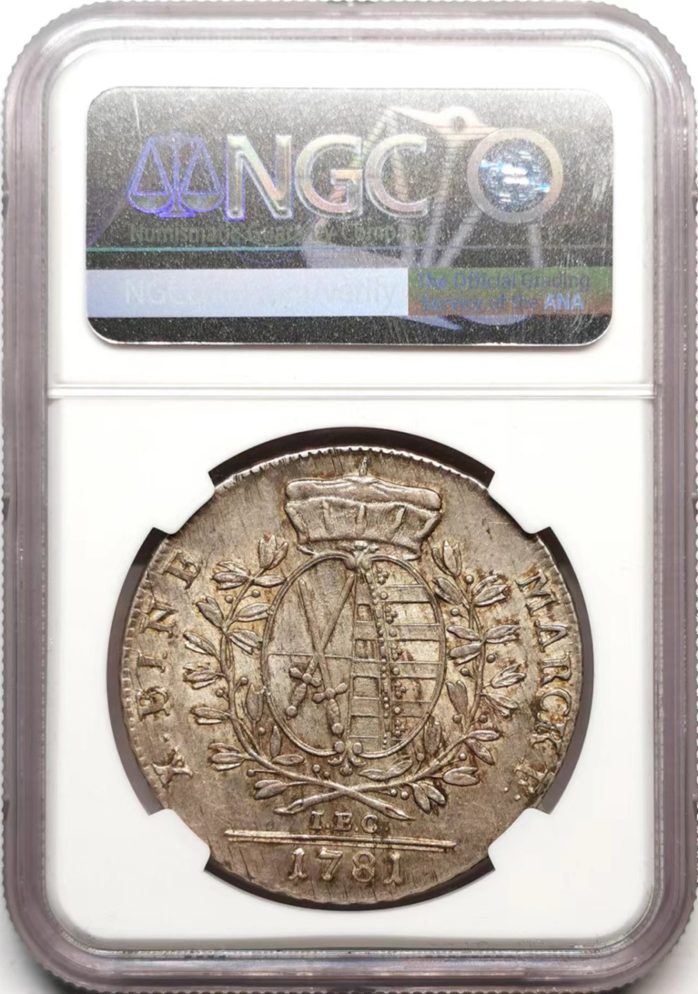 凡希社世界钱币微拍第二百三十六期 1781萨克森奥古斯特选帝侯泰勒大银NGC-AU58