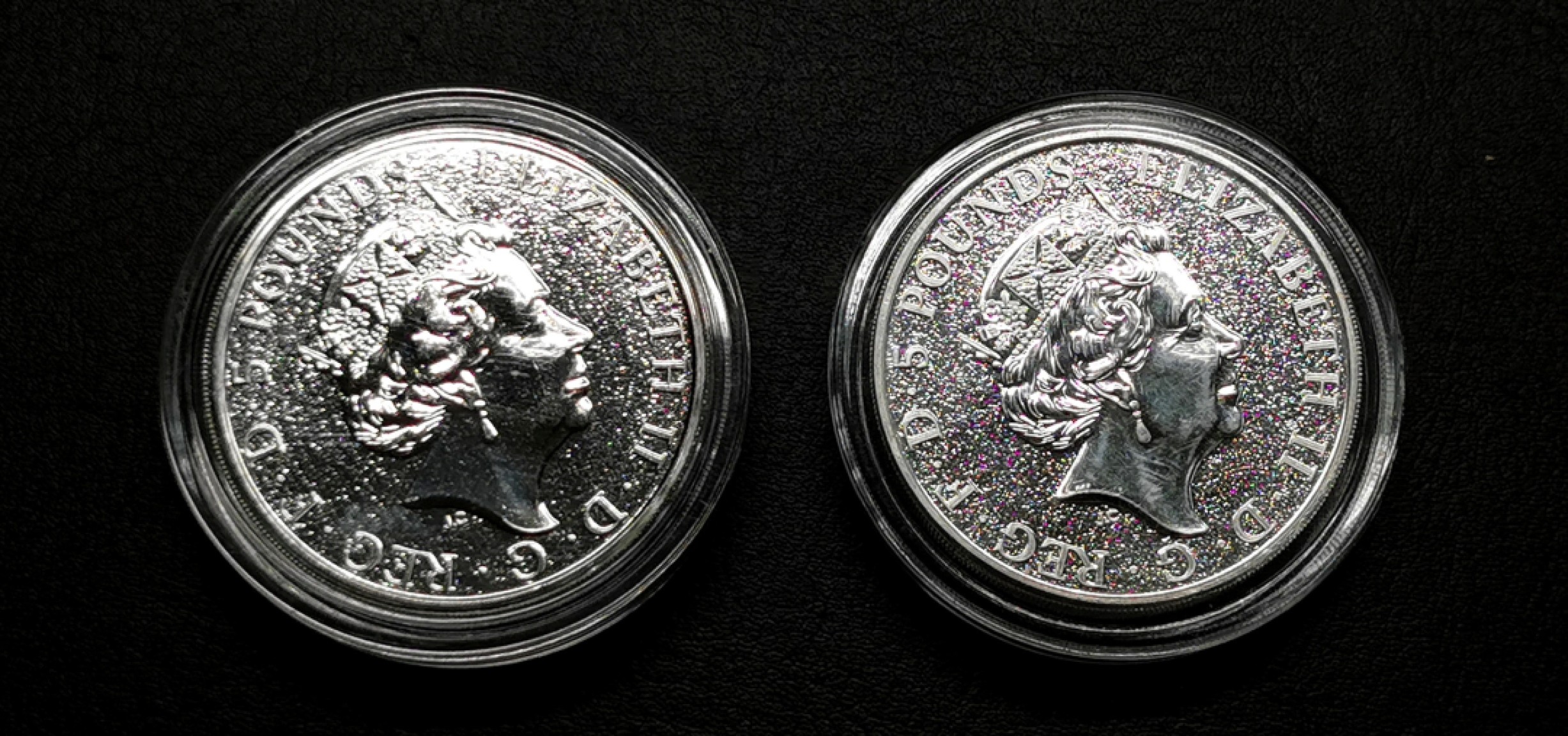 凡希社世界钱币微拍第二百三十六期 2017英国神兽2盎司5镑纪念银币两枚一组BU