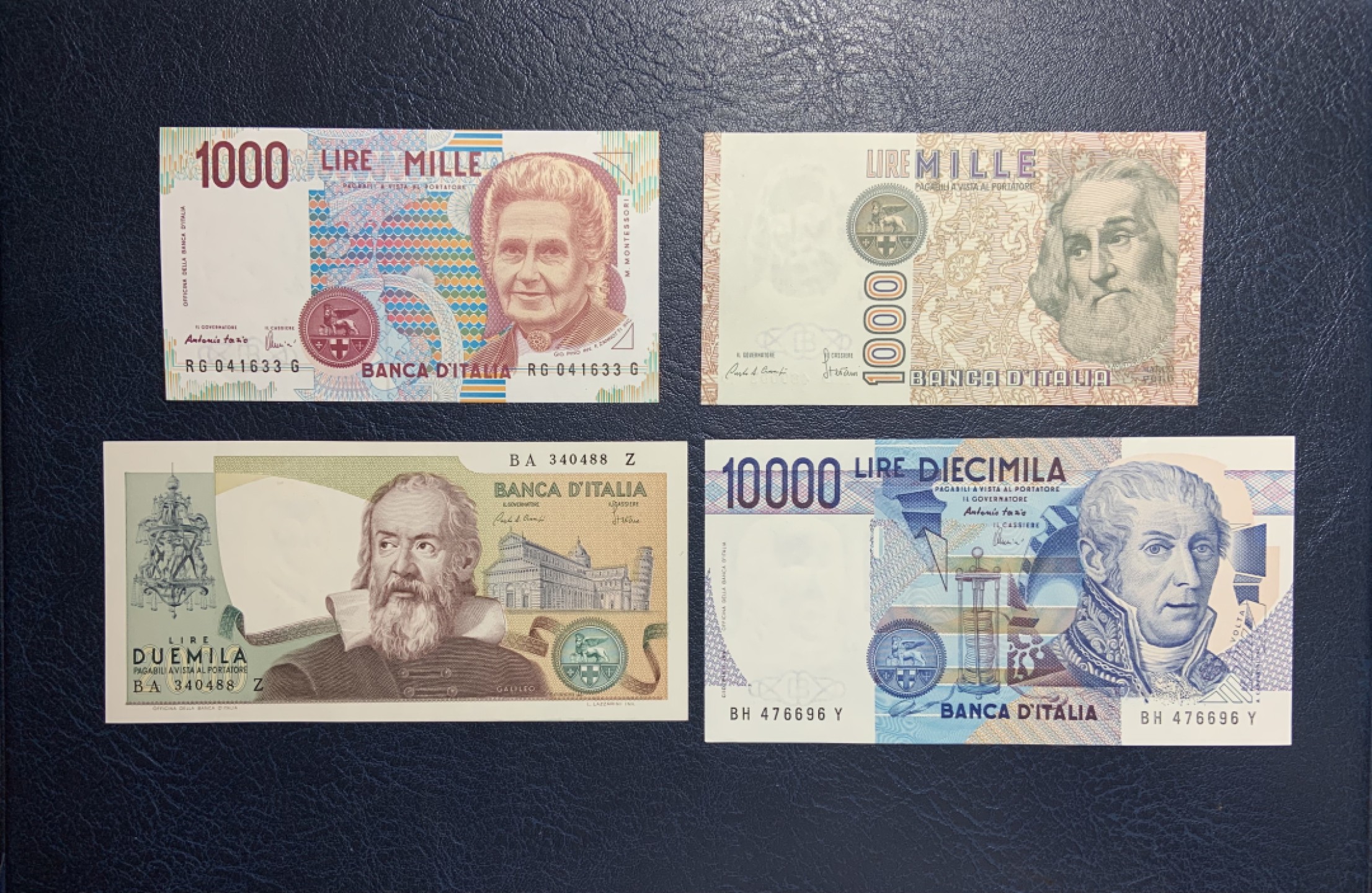 收藏联盟Quantum Auction 第253期拍卖  意大利1980-83年1000-10000里拉 品相UNC 1000和10000角有瑕疵