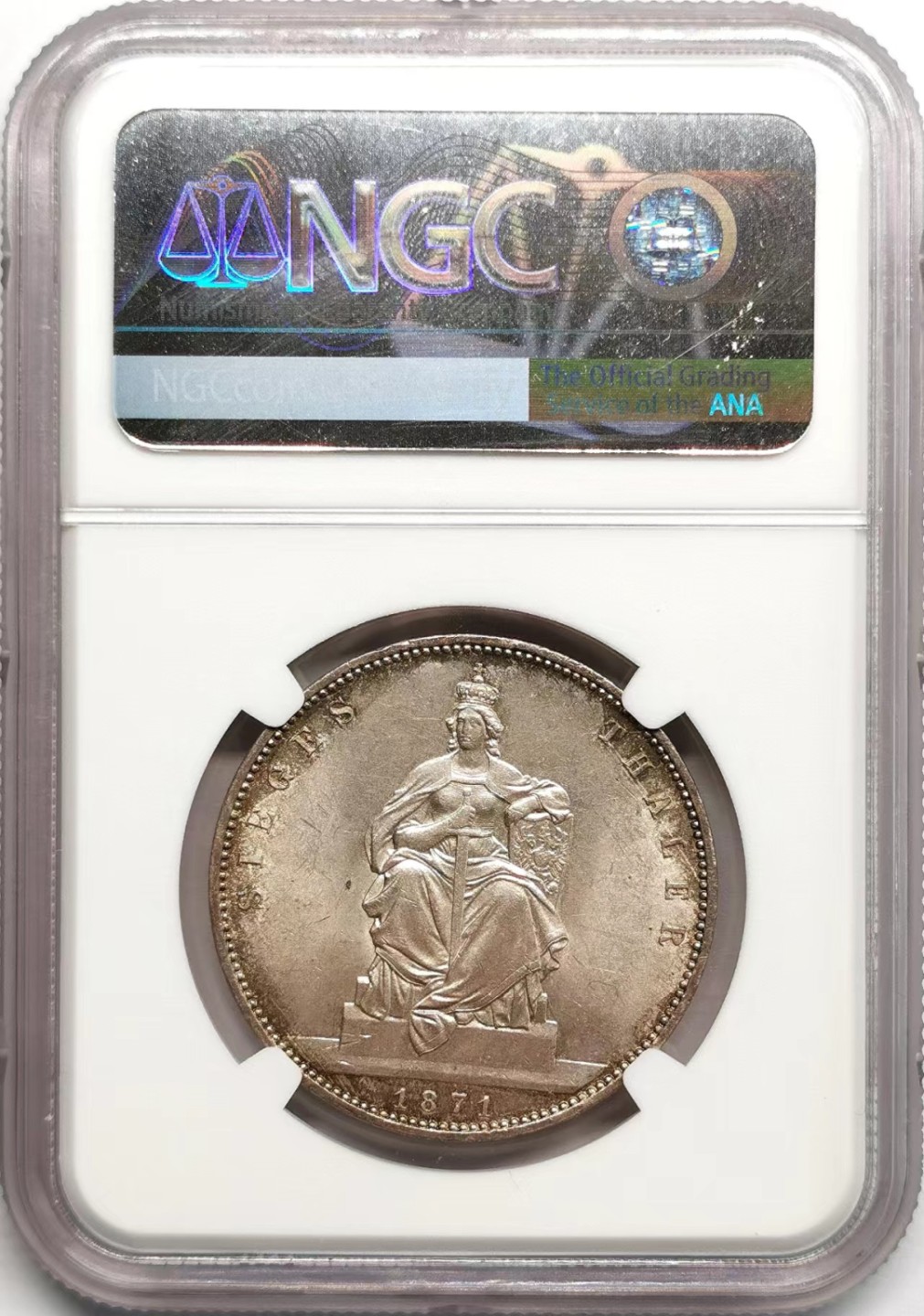凡希社世界钱币微拍第二百三十六期 1871普鲁士胜利泰勒NGC-MS63