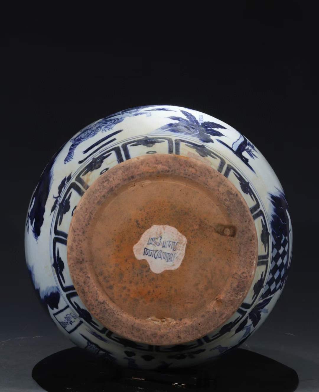 旧藏 元青花【武松打虎景阳冈】人物故事纹罐