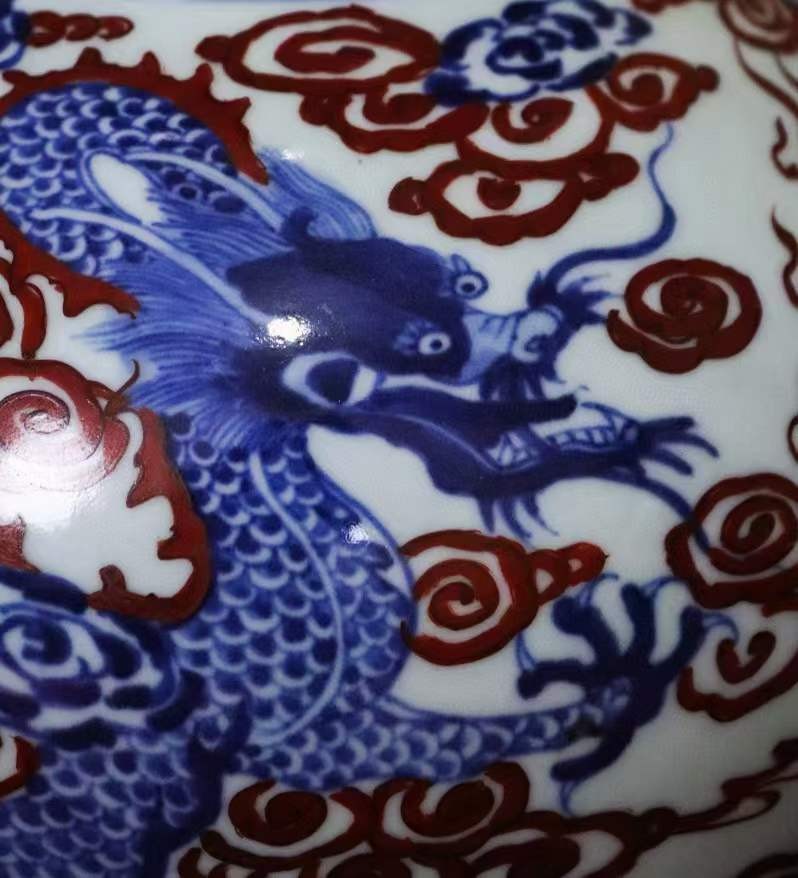 旧藏 大清康熙年制五彩穿云龙纹葫芦瓶