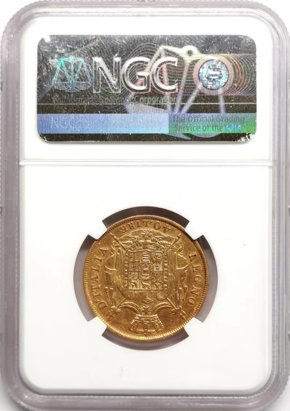 凡希社世界钱币微拍第二百三十六期 1812M意大利王国拿破仑40里拉金币NGC-XF40