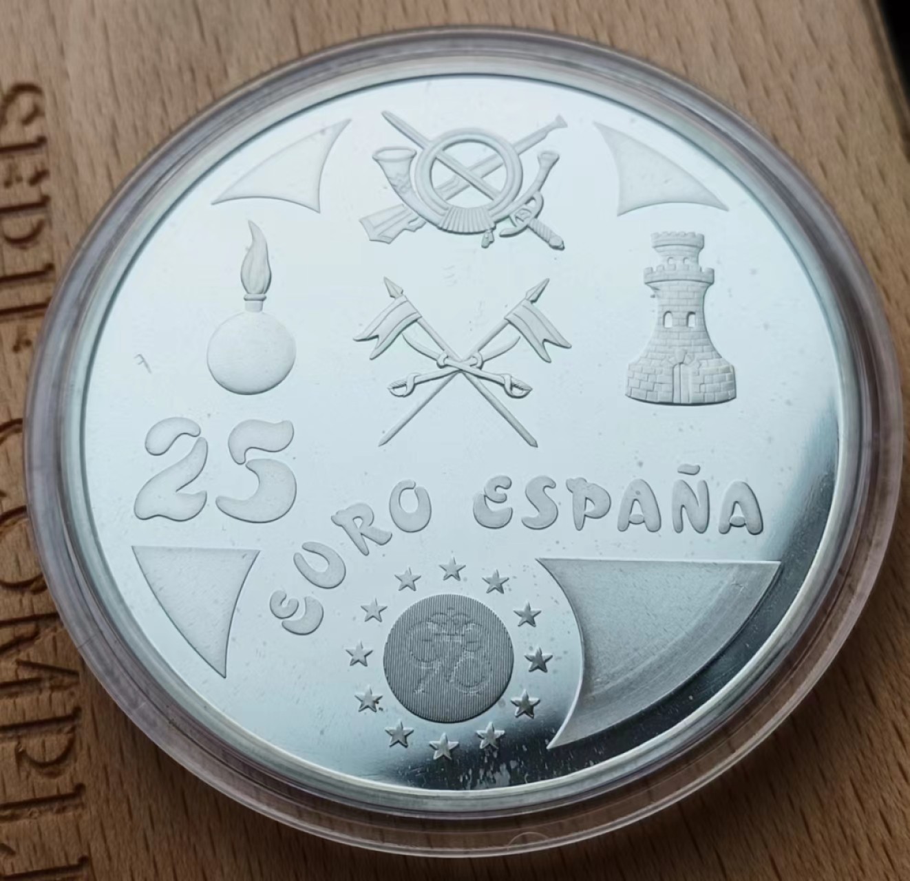 瓶子🏺第88期拍卖会 西班牙1998年欧元大银币精制套币  三枚币重量分别为168.75克33.62克6.72克