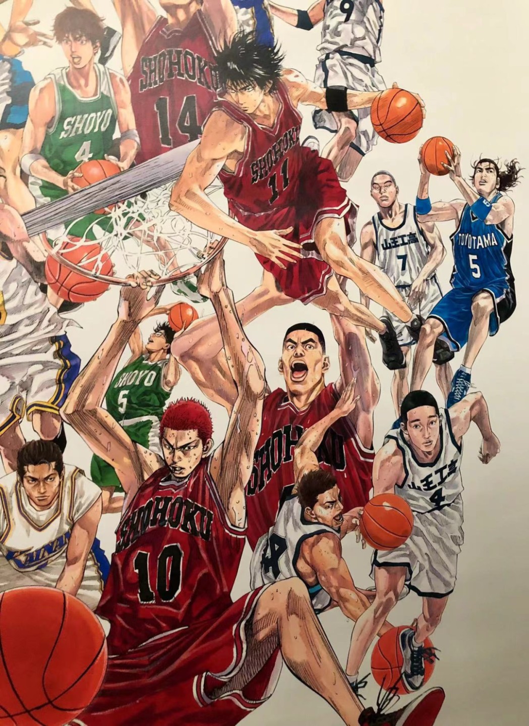 零元拍：灌篮高手大电影来了，特别奉献：井上雄彦亲笔签名 Jump50th SLAM DUNK allstar 灌篮高手300张限量艺术海报