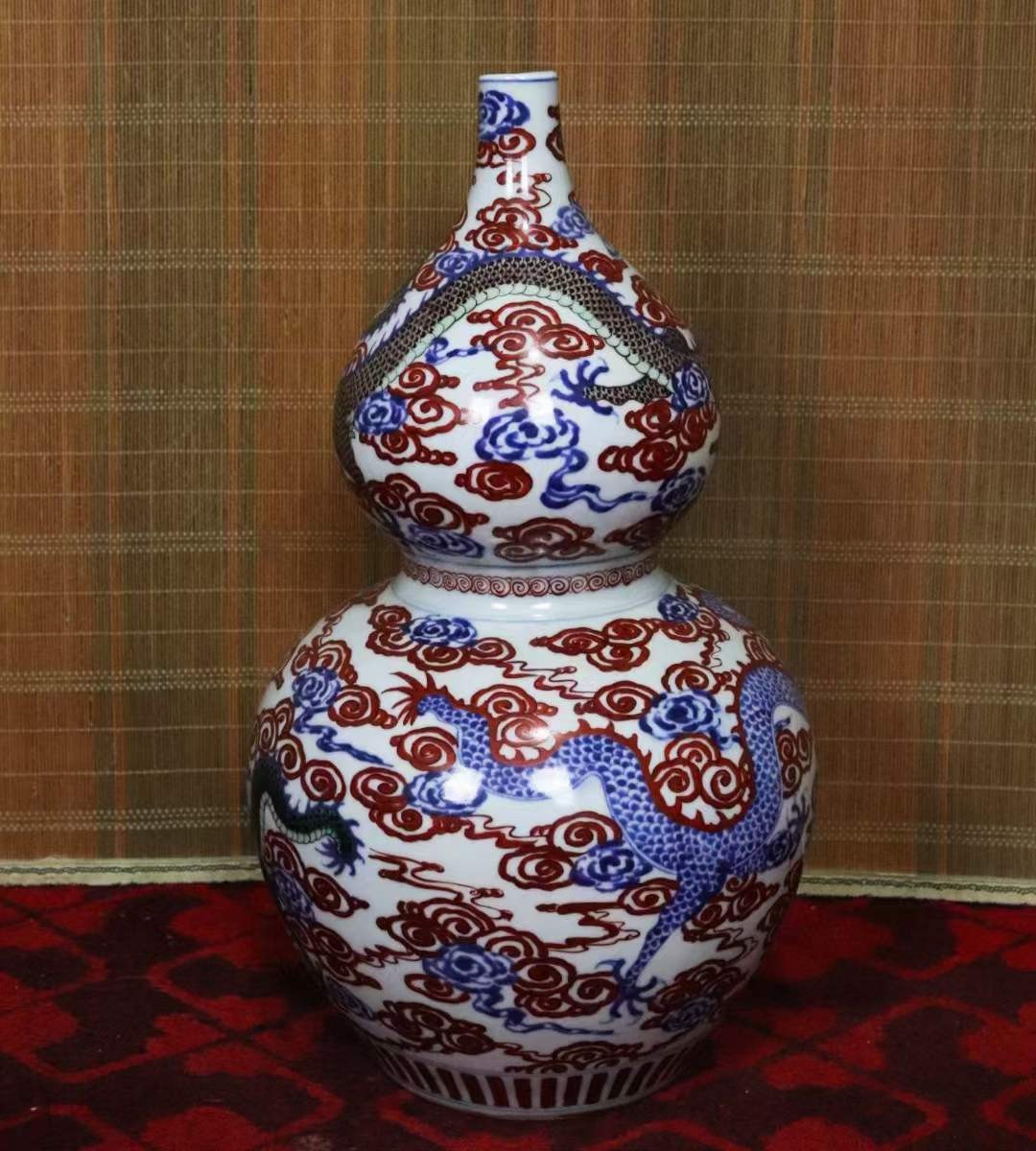 旧藏大清康熙年制五彩穿云龙纹葫芦瓶- 亚太艺术品- 亚太艺术品- 麦稀奇