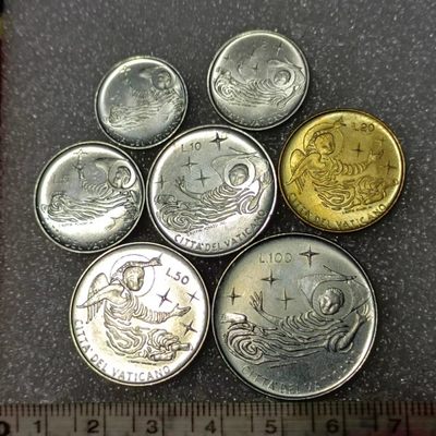 【淘币小摊】第九十六拍  银币套币场 本周四连拍 周三至周六  满百包邮 - 梵蒂冈1969年7枚套