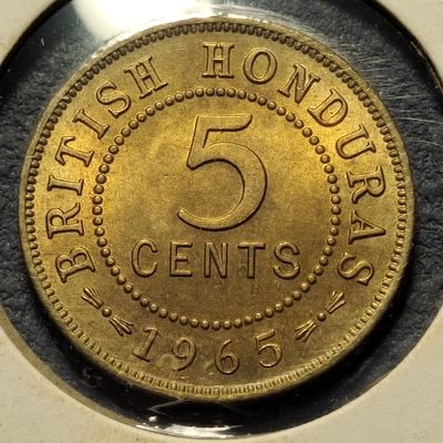 0起1加-纯粹捡漏拍-186散币场 - 英属洪都拉斯1965年5分