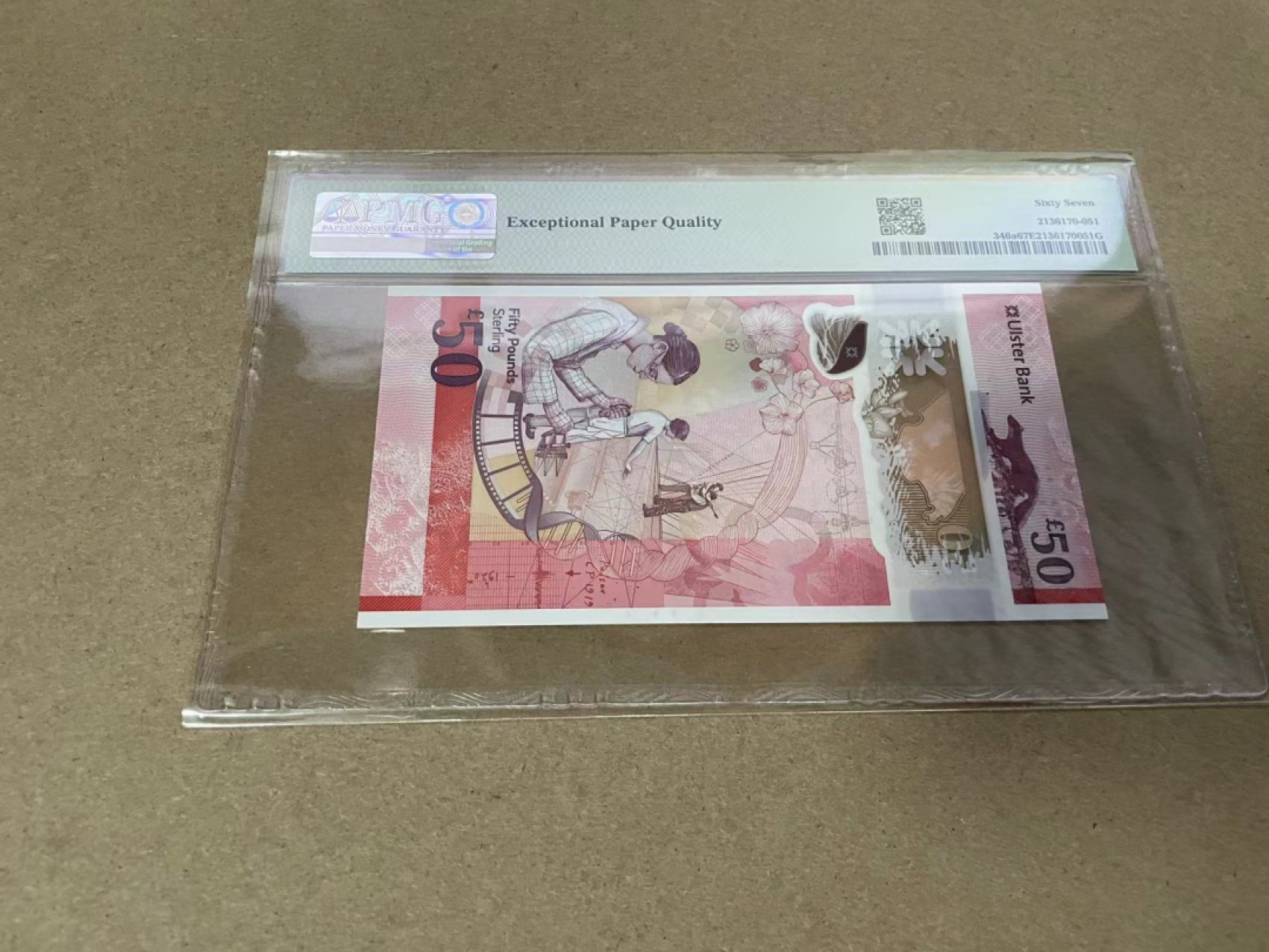 【Blue Auction】✨世界纸币精拍第317期——小精品场 【AA无47】北爱尔兰 2022年50镑 PMG67EPQ 