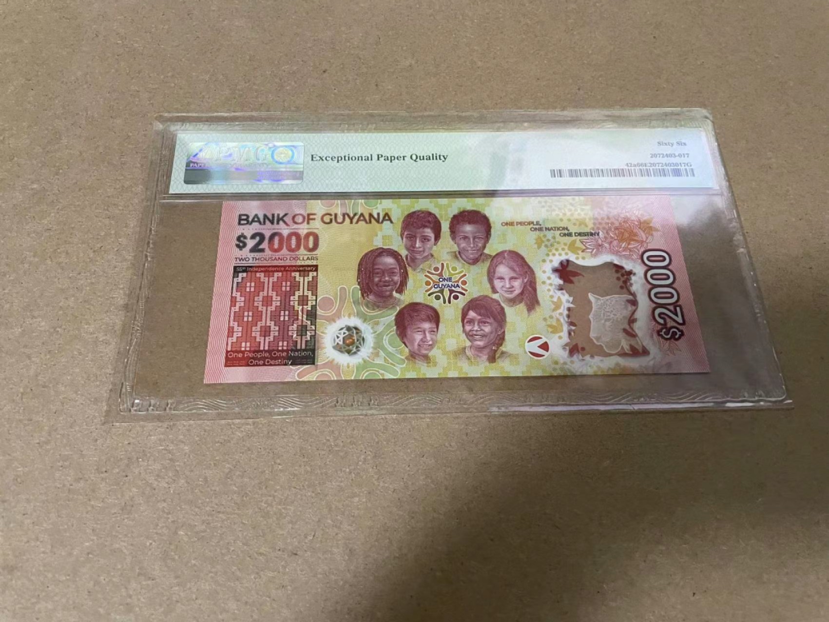 【Blue Auction】✨世界纸币精拍第317期——小精品场 【AA无47】圭亚那 2022年2000元 PMG66EPQ 
