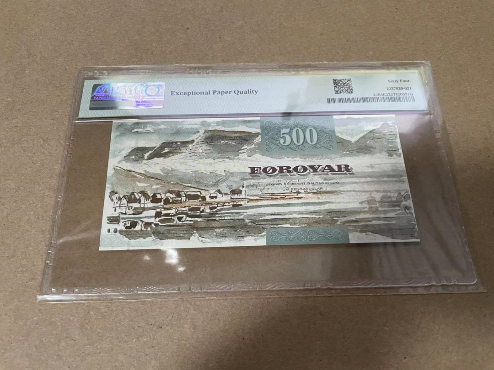 【Blue Auction】✨世界纸币精拍第317期——小精品场  【初版】法罗群岛 2004年500克朗 大螃蟹PMG64EPQ 原票  