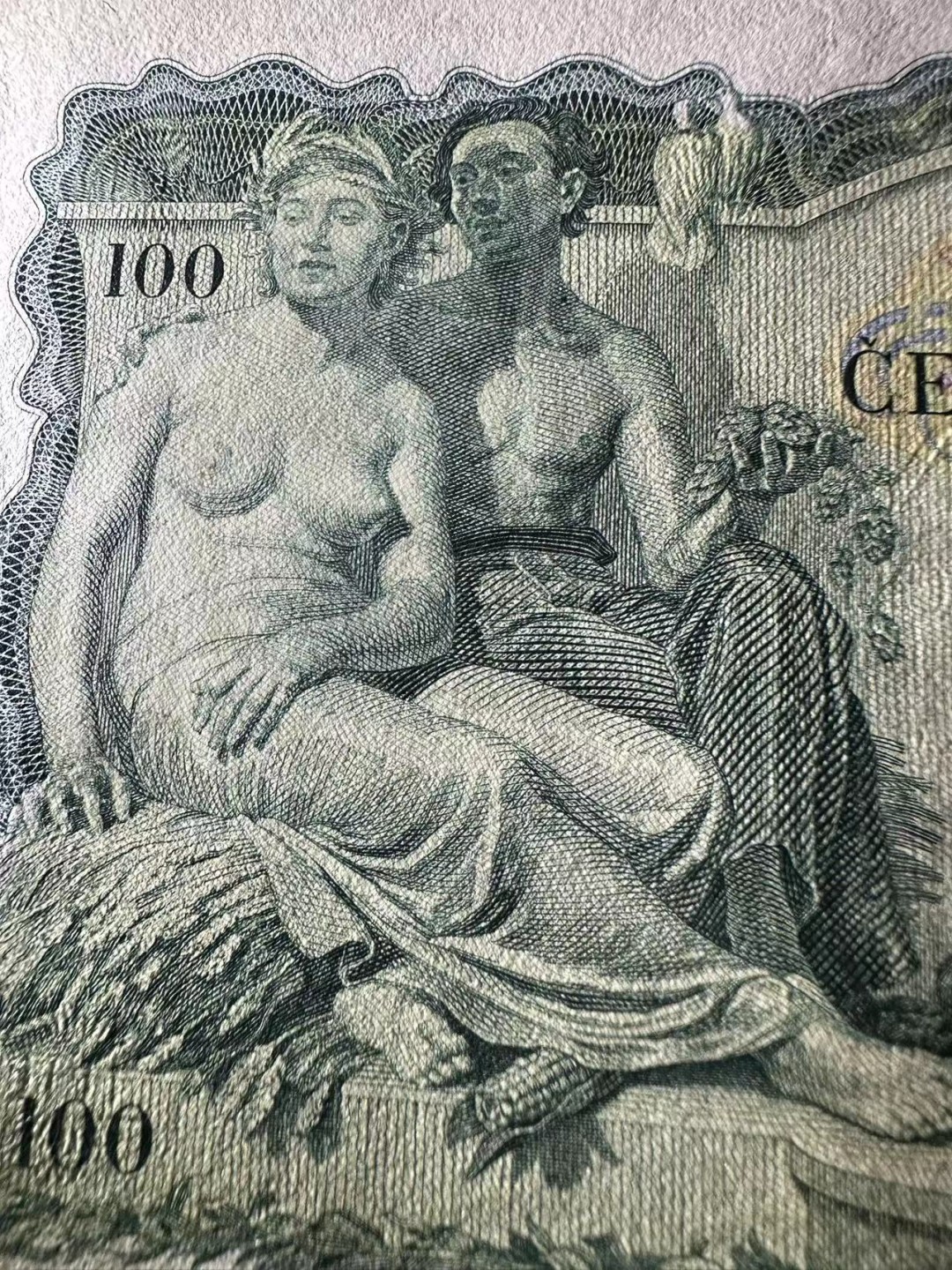 【Blue Auction】✨世界纸币精拍第317期——小精品场 【无47 实钞少见】 1931年100克朗   大票幅 雕刻精美  AU+ 顶级品相 满版水印