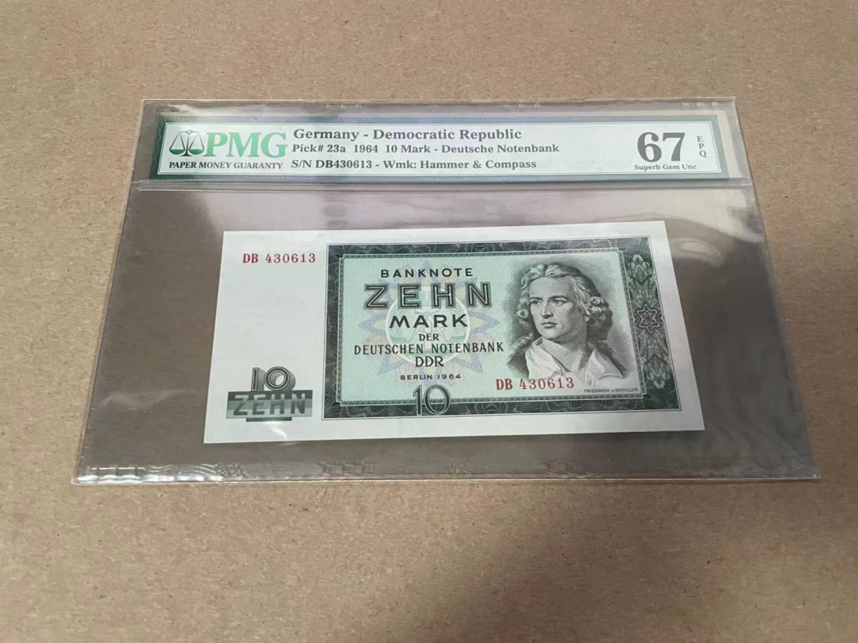 【Blue Auction】✨世界纸币精拍第317期——小精品场 德国 1967年10马克 PMG67EPQ 