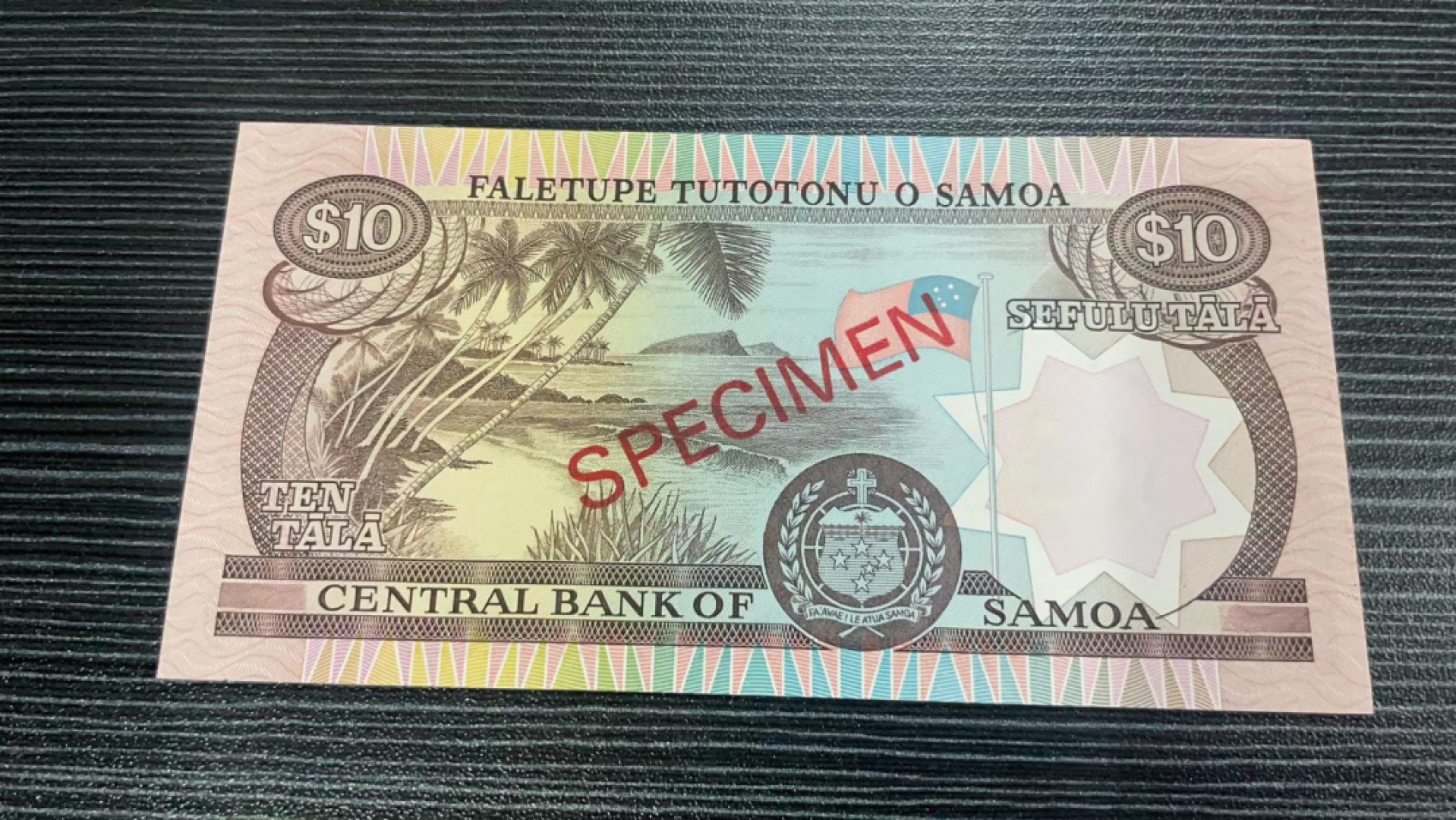 【Blue Auction】✨世界纸币精拍第317期——小精品场 萨摩亚 老版10塔拉 样钞 全新UNC  