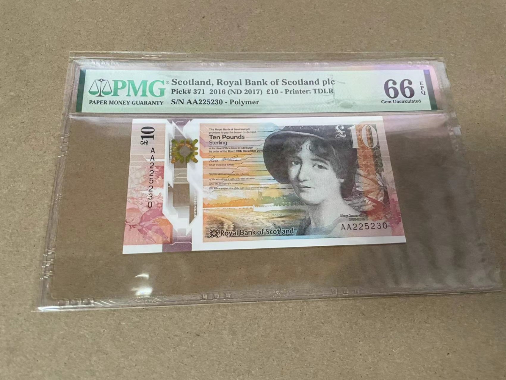 【Blue Auction】✨世界纸币精拍第317期——小精品场 【AA无47】苏格兰 2016年10镑 PMG66EPQ 
