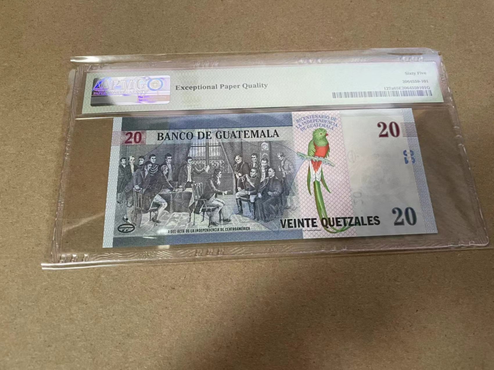 【Blue Auction】✨世界纸币精拍第317期——小精品场 危地马拉 2020年20Q PMG65EPQ 