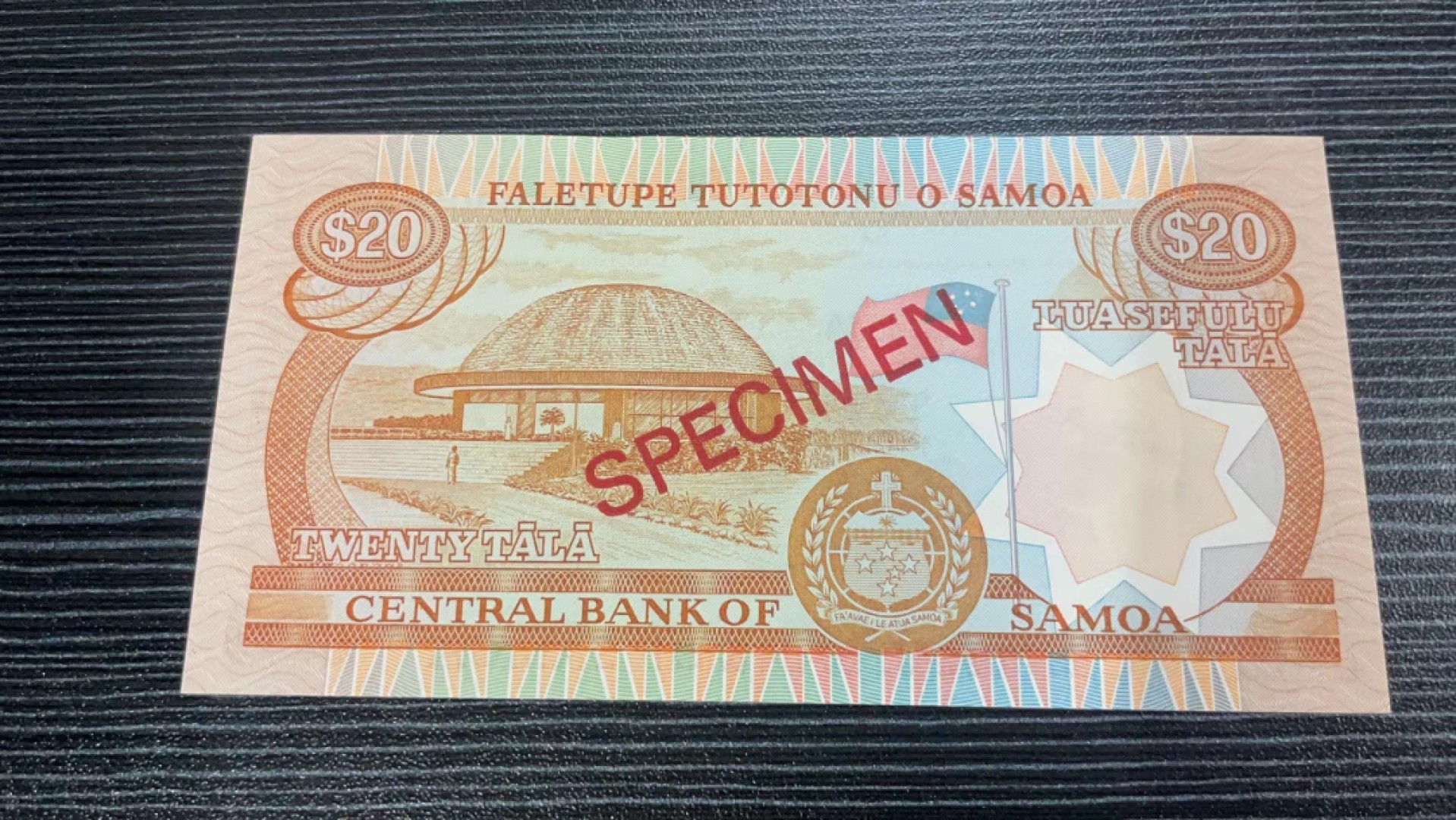 【Blue Auction】✨世界纸币精拍第317期——小精品场 萨摩亚 老版20塔拉 样钞 全新UNC  