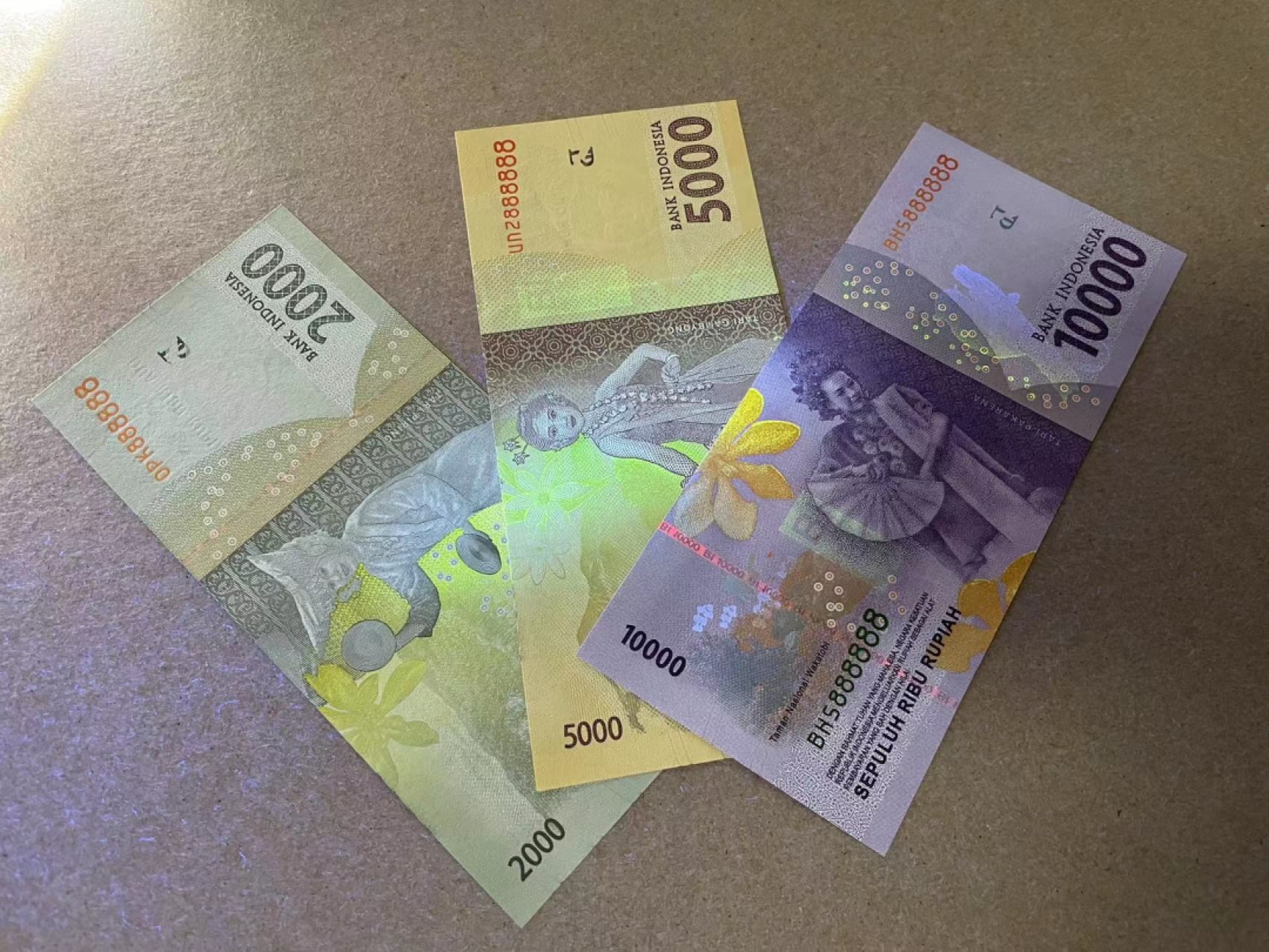 【Blue Auction】✨世界纸币精拍第317期——小精品场 【一组3张全同8】印尼 2022年2000-10000卢比 全新UNC