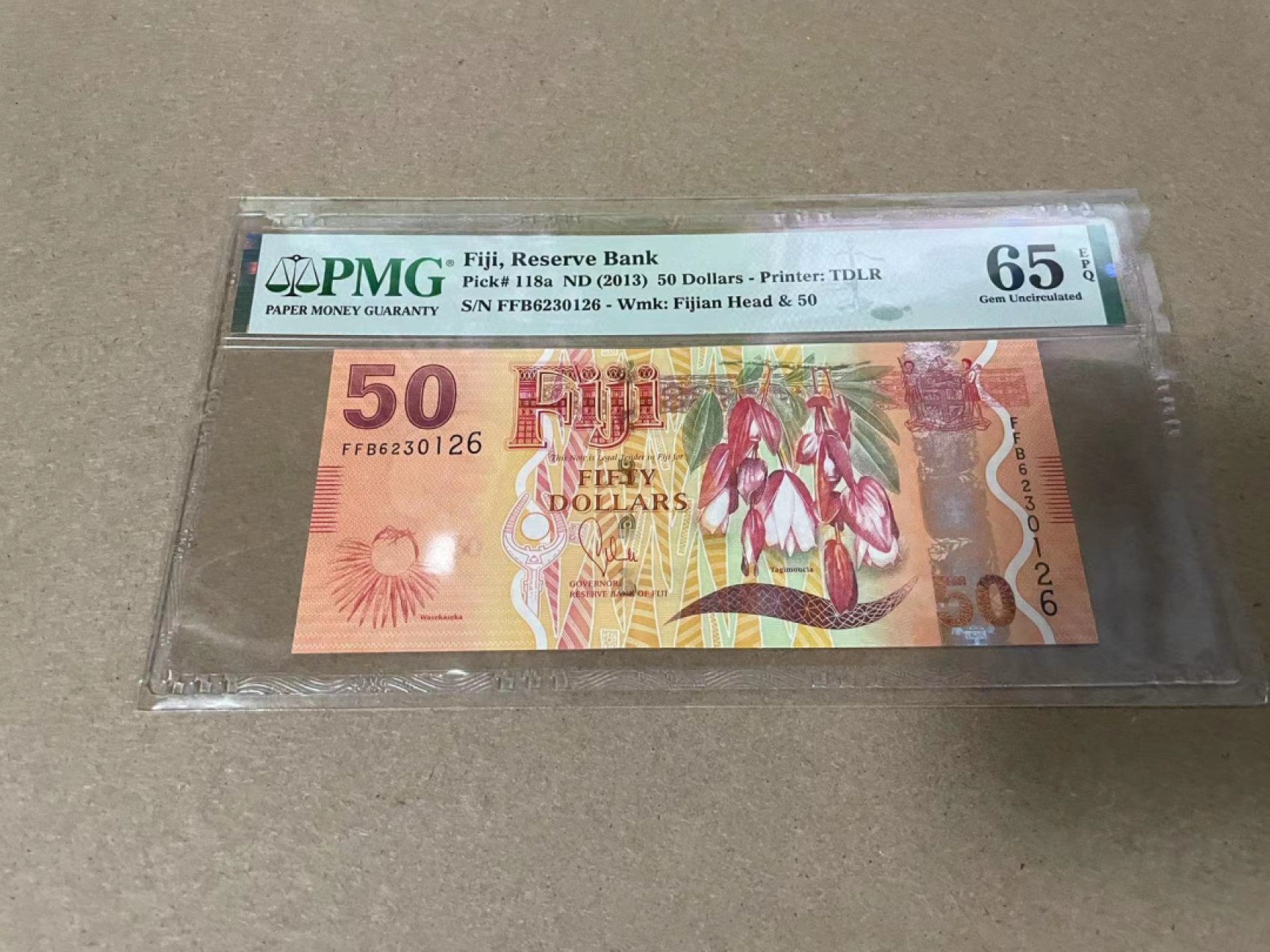 【Blue Auction】✨世界纸币精拍第317期——小精品场 【无47】斐济  2013年50元 PMG65EPQ
