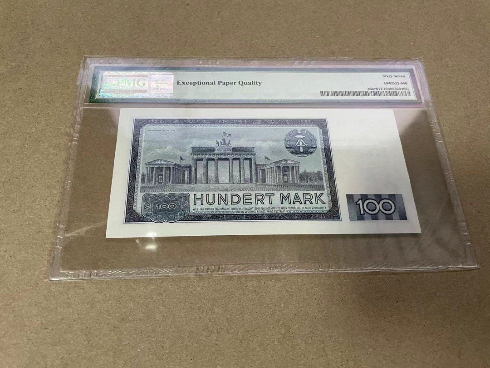 【Blue Auction】✨世界纸币精拍第317期——小精品场 【补号】德国 1964年100马克 PMG67EPQ 马克思