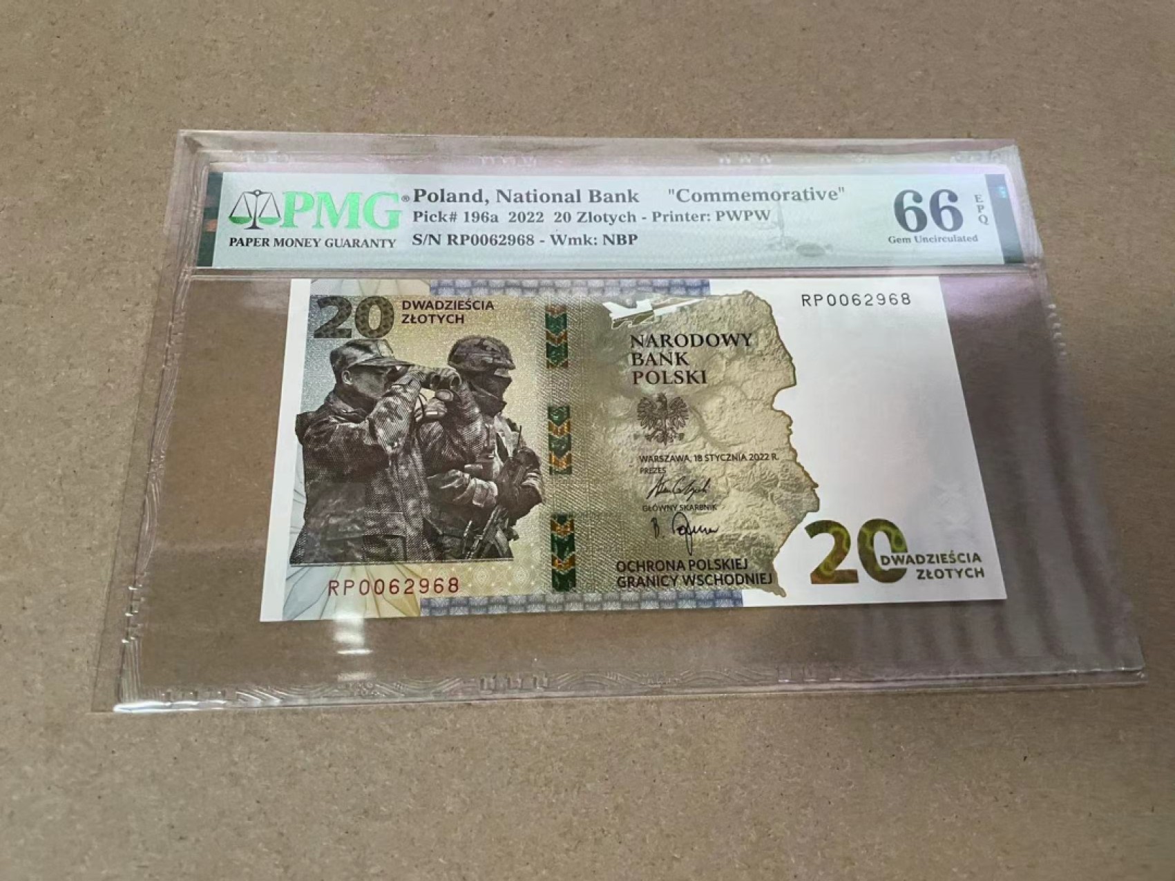 【Blue Auction】✨世界纸币精拍第317期——小精品场 【无47】波兰 2022年20兹罗提 PMG66EPQ 纪念钞
