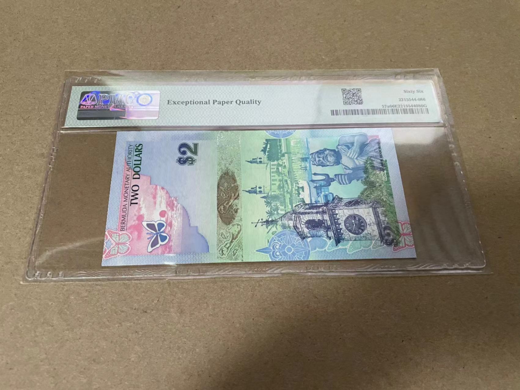 【Blue Auction】✨世界纸币精拍第317期——小精品场   【获奖钞 洋葱冠】百慕大 2009年2元 PMG66EPQ  