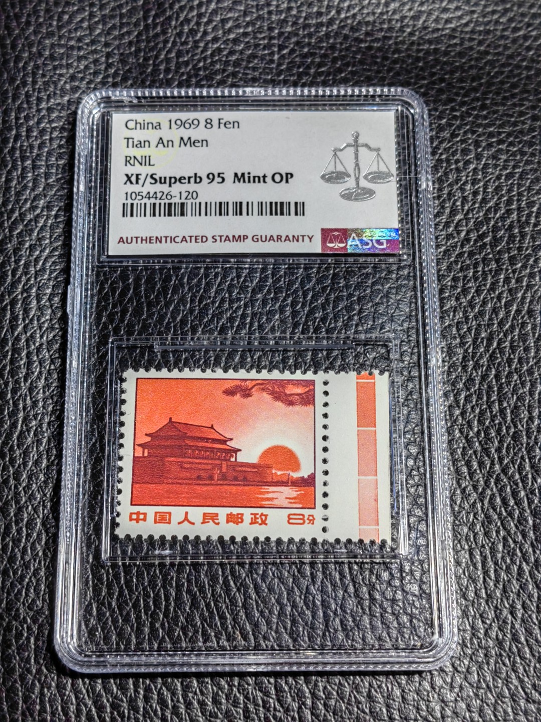 洪涛臻品批发群  精选邮票限时拍卖第二百四十三期 普无号 红太阳 【本色标】 ASG95OP冠军分一枚  版撕全品嘎嘎绝，配套必备，喜欢不要错过
