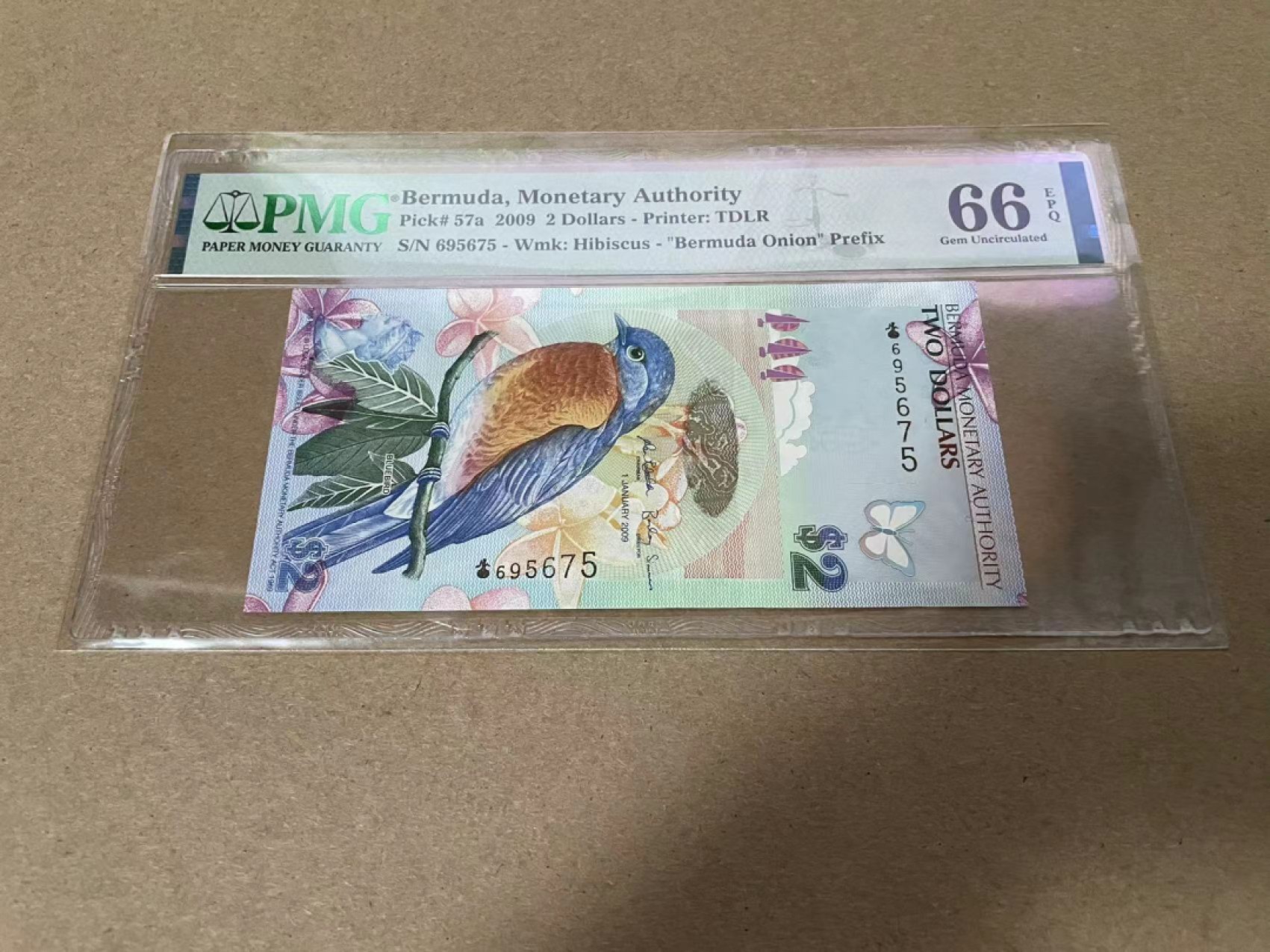 【Blue Auction】✨世界纸币精拍第317期——小精品场   【获奖钞 洋葱冠】百慕大 2009年2元 PMG66EPQ  