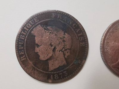 238.【鲸贝乐淘★两拍包邮】三字经·第“亲师友，习礼仪”号拍卖 【越南🇻🇳】法属流通硬币一组5枚，坐像和武女神头像，流通品相如图所示