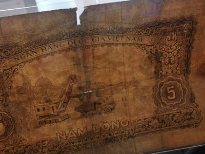 238.【鲸贝乐淘★两拍包邮】三字经·第“亲师友，习礼仪”号拍卖 【中国代印★越南🇻🇳】1958年1.2.5.10盾，3套一起，5盾海鸥水印，流通品相如图所示