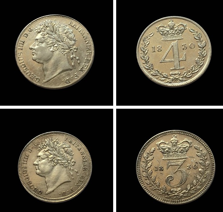 方圆集藏第四期专场 8447-英国1830年乔治四世濯足币套装银币