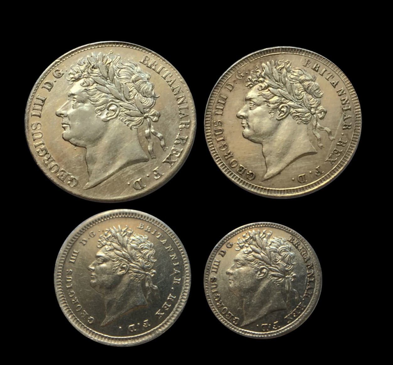 方圆集藏第四期专场 8447-英国1830年乔治四世濯足币套装银币