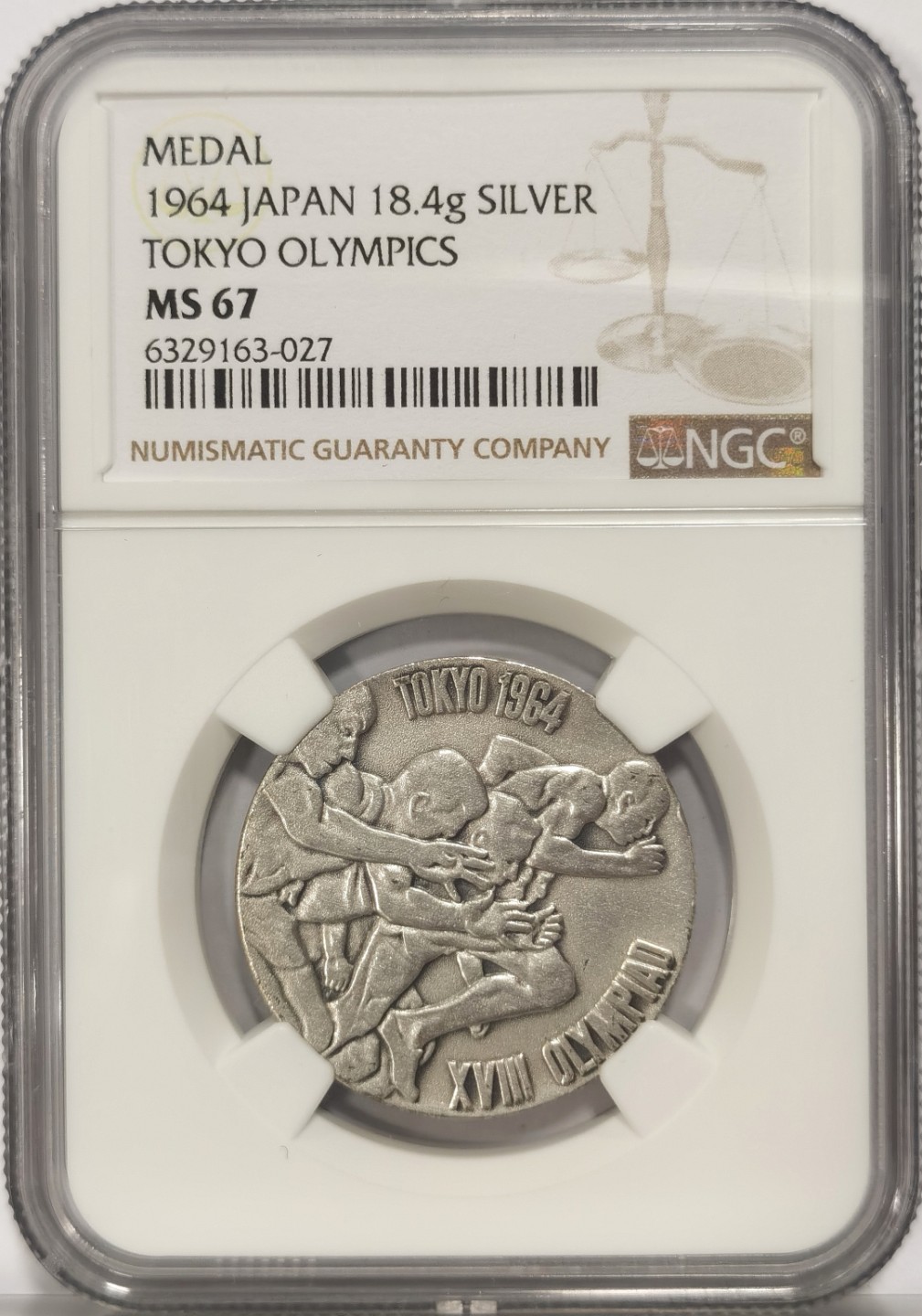博洋堂世界钱币拍卖第024期（全场包邮） NGC MS67 日本1964年东京奥运会金、银、铜纪念章三枚一套 金章7.2g 一套同分很难得