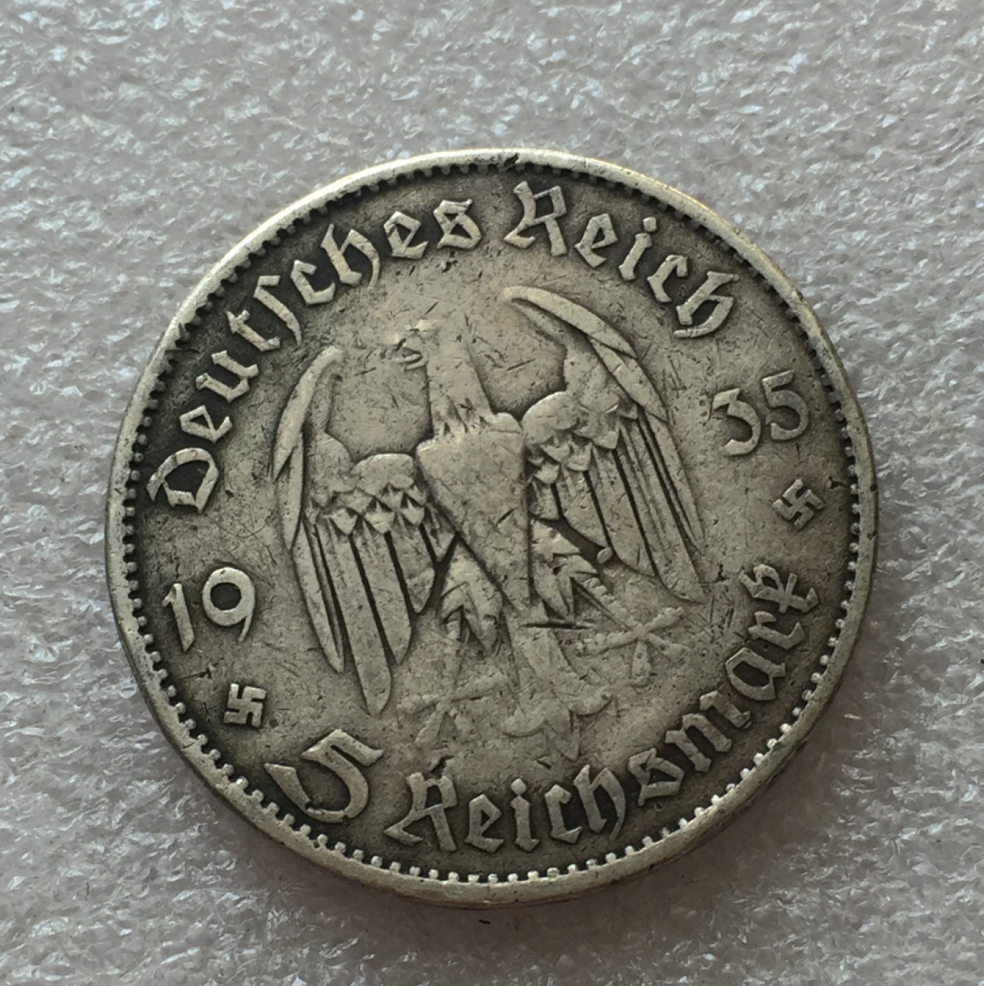 方圆集藏第四期专场 11480-德国1935年教堂加字5马克银币