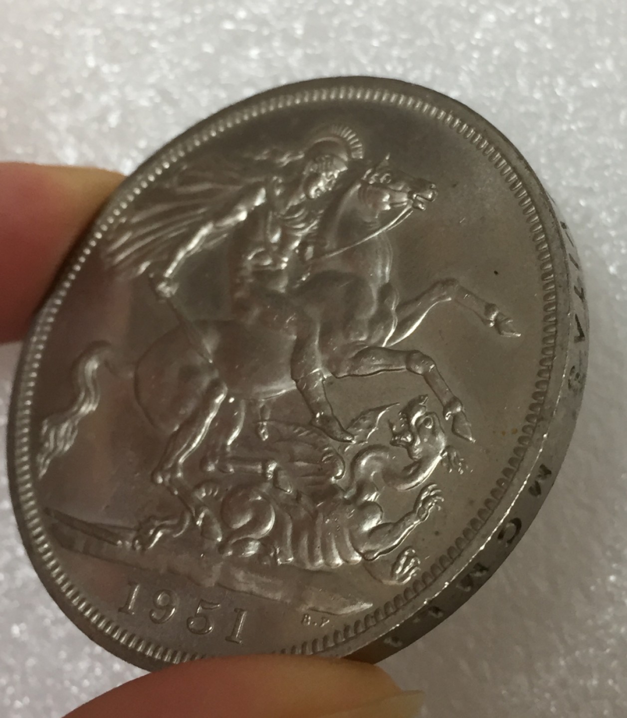 方圆集藏第四期专场 11464-英国1951年乔治六世马剑克朗