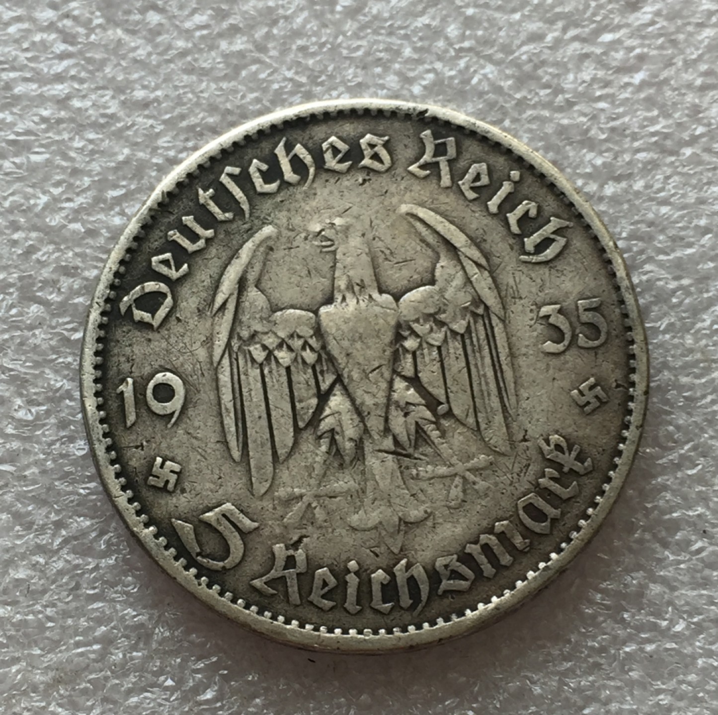 方圆集藏第四期专场 11480-德国1935年教堂加字5马克银币